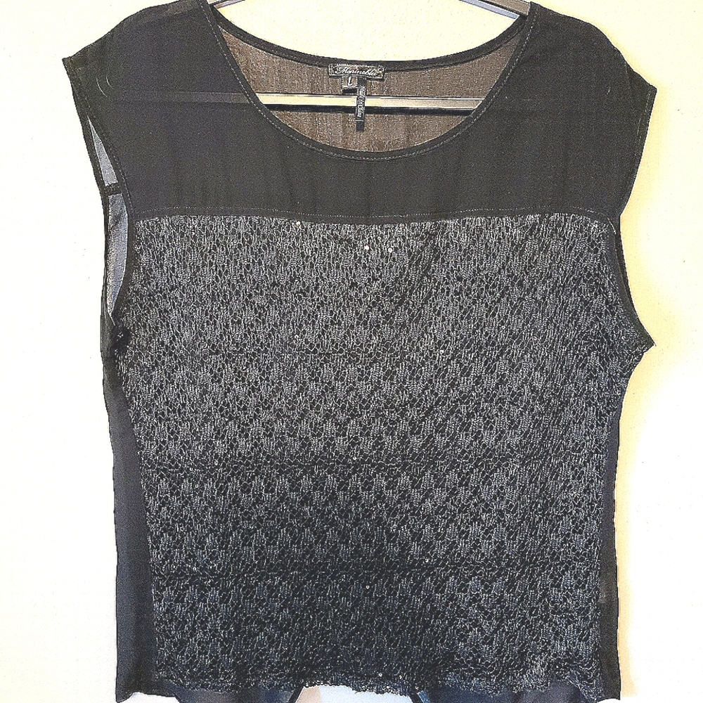 Marineblu top L